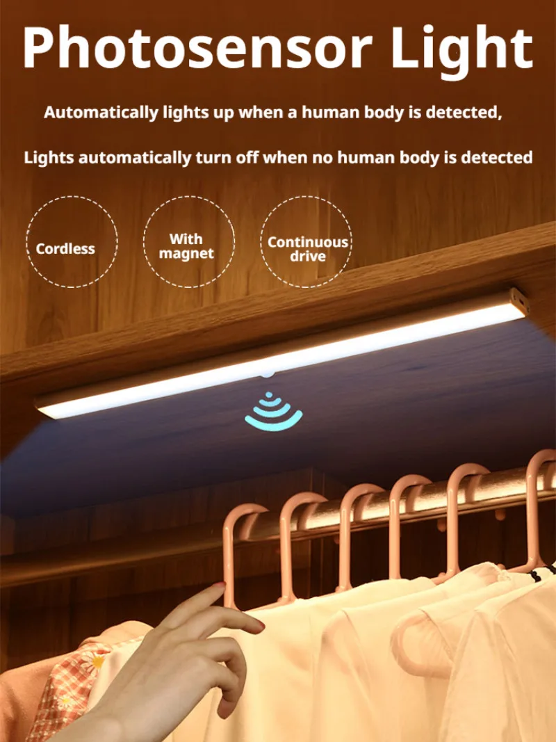 Multi-functional smart LED closet light bedside night light