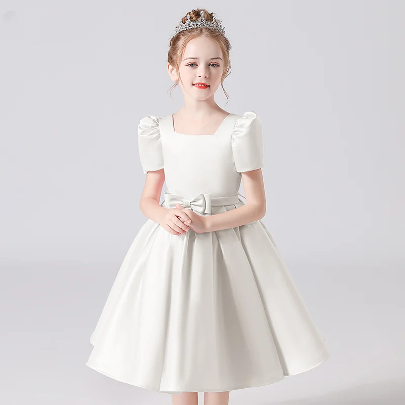 Flower Girl Wedding Dress Birthday Short Princess Dress Children's Elegant Piano Performance Dress