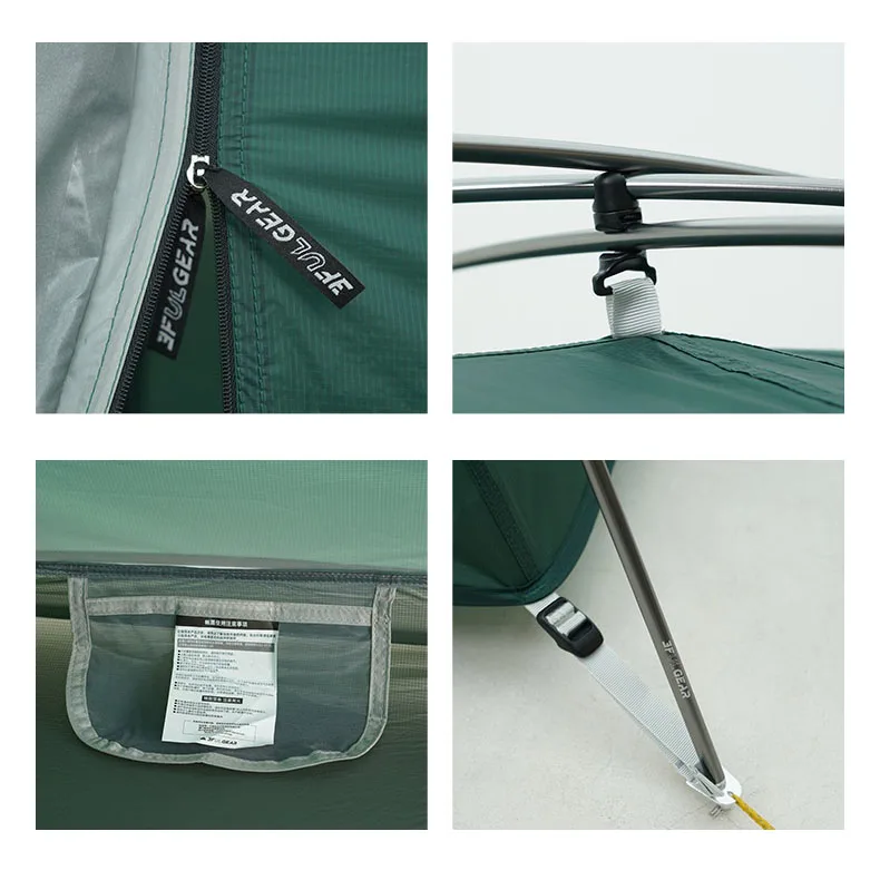 3F UL TAICHI 1 Person No-See-Um 3 Season/4 Season Camping 15D Silicon Coated Tent