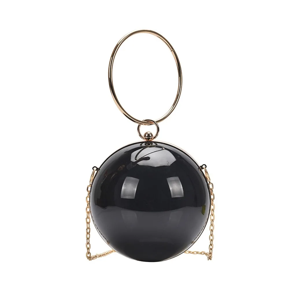 

Mini Acrylic Evening Banquet Bag Wrist Bag Chain Ball Handbag Large Capacity Crossbody Bag Ladies Clutch Bag Wedding