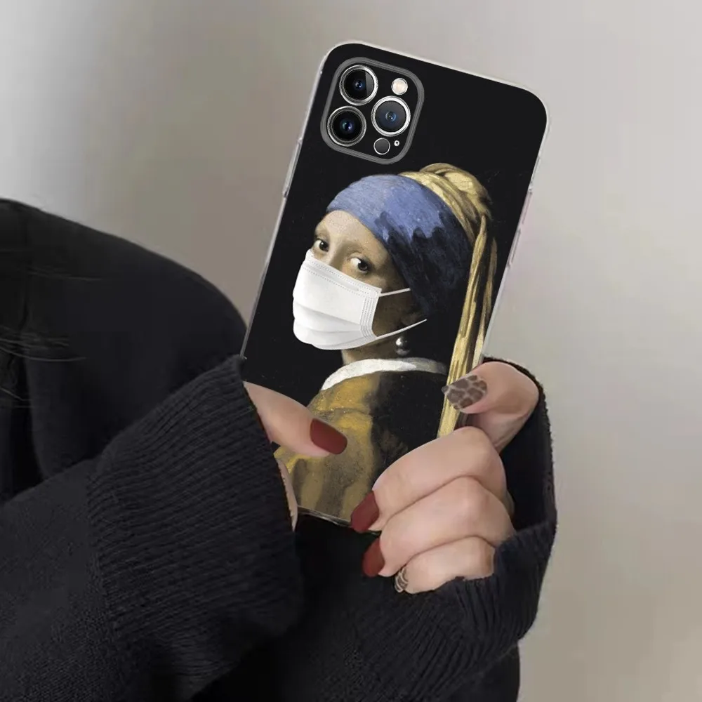 Girl With A Pearl Earring Vermeer Phone Case For iPhone 15 14 11 12 13 Mini Pro XS Max Cover 6 7 8 Plus X XR SE 2020 Funda Shell