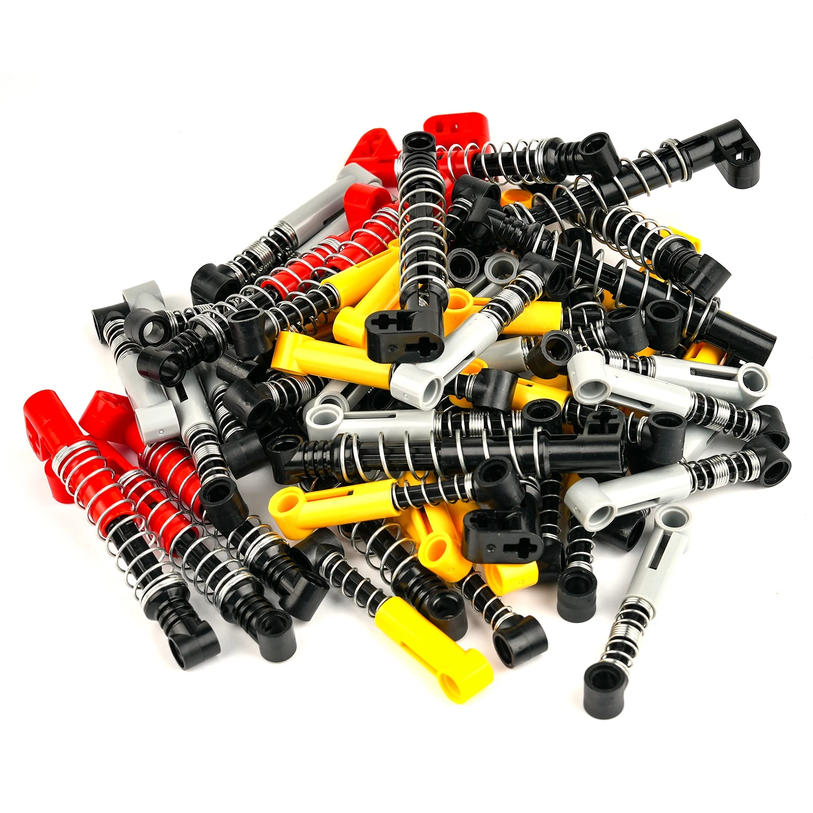 4PCS Soft Spring Shock Arm MOC Technological Bricks DIY Parts Shock-absorbing Arm Building Blocks For 76537 95292 2909 Toys