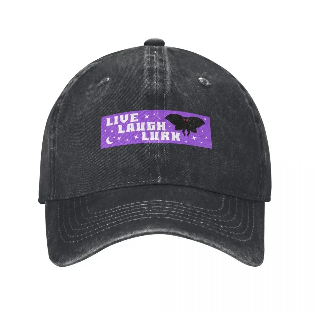 Mothman Live Laugh Lurk Bumper Baseball Cap Golf Cap Western Hat Ball Cap Snapback For Women Men's