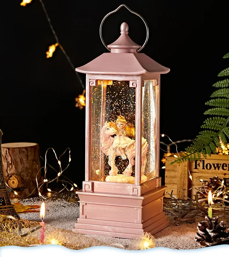 

Music Box Children's Birthday Gift Music Box Girls Rotating Snow Ballet Girls Beautiful Lighting Kawaii Resin Flatback