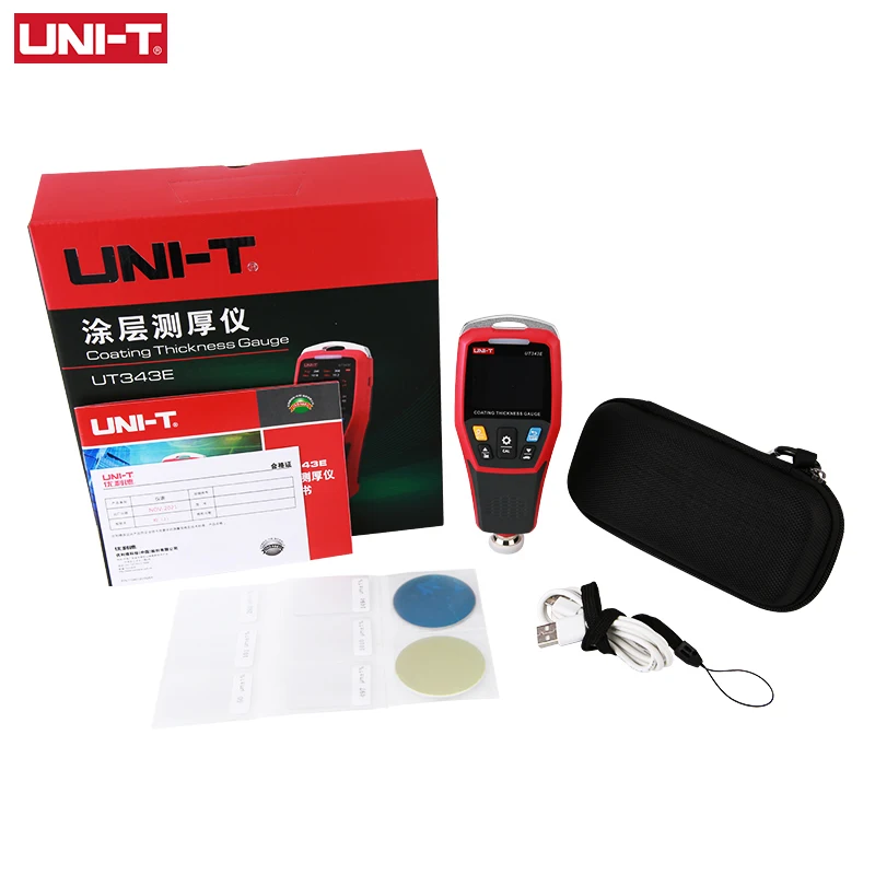 Imagem -06 - Uni-t-tft Medidor de Espessura de Revestimento com Bluetooth Car Film Paint Tester Tft Screen Display Ut343e 02000 ° c
