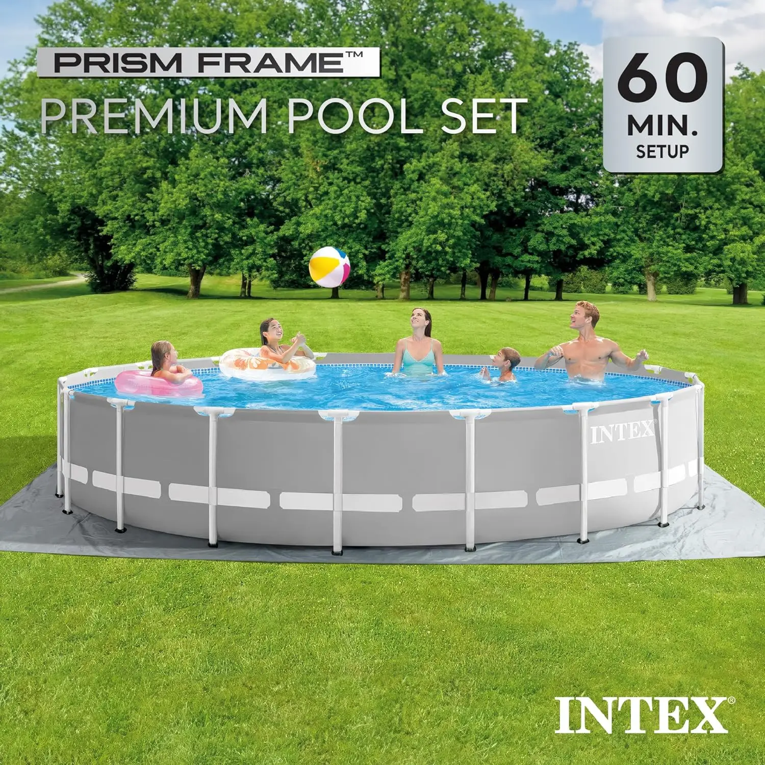 Intex 26755eh Prisma Frame Premium Bovengronds Zwembadset: Patroonfilterpomp-Remova