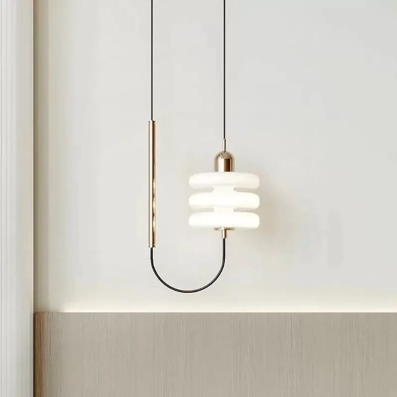 Moderne LED-Pendelleuchte, Nachttisch-Hängeleuchter für Wohnzimmer, Esszimmer, Restaurant, Hotel, Heimdekoration, Beleuchtungskörper, Glanz