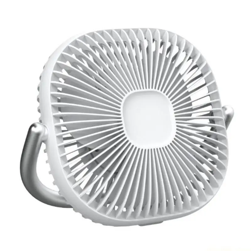 F62C 3 Speed 2400mAh Rechargeable Battery Camping Fan with LED Lights and Hanging Hook for Tent, Travel & Emergency