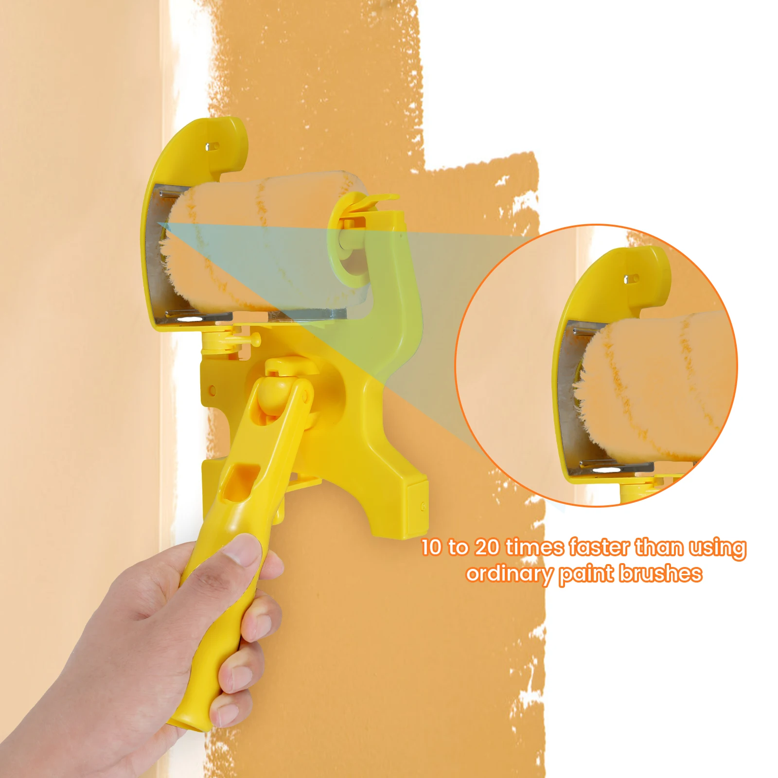 Juego de pinceles de mano para pintar, rodillo de corte limpio, herramienta portátil de pintura de pared para puerta y ventana, 1/3 juegos