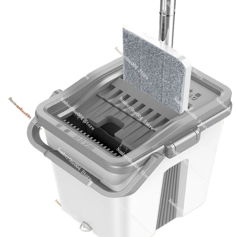 

Lazy Mop Artifact Household One-mop Clean Hand-washing Flat Mop Absorbent Mop Tow Set with Bucket