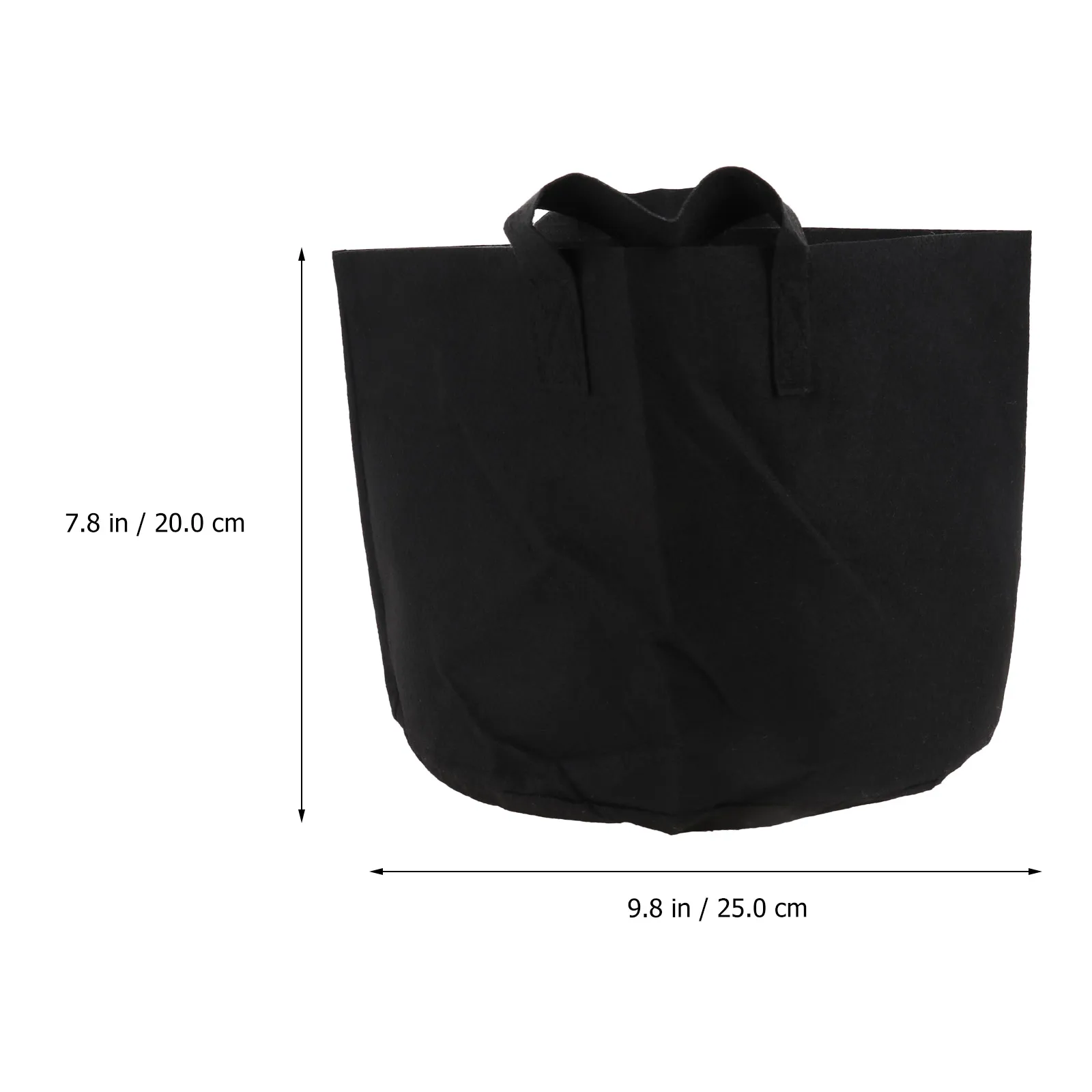 

5PCS Felt Planting Bag Lightweight Eco-friendly Breathable Black Hanging Planter Garden Pouch Gardening