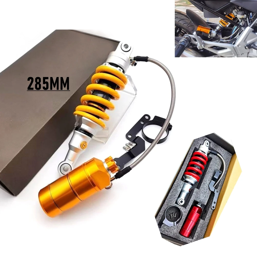 

11"285mm Motorcycle Rear Shock Absorber Double Damping Adjustable For Honda CB190R CB190X Yamaha YZF-R25 R3 BMW G310R/GS KTM390
