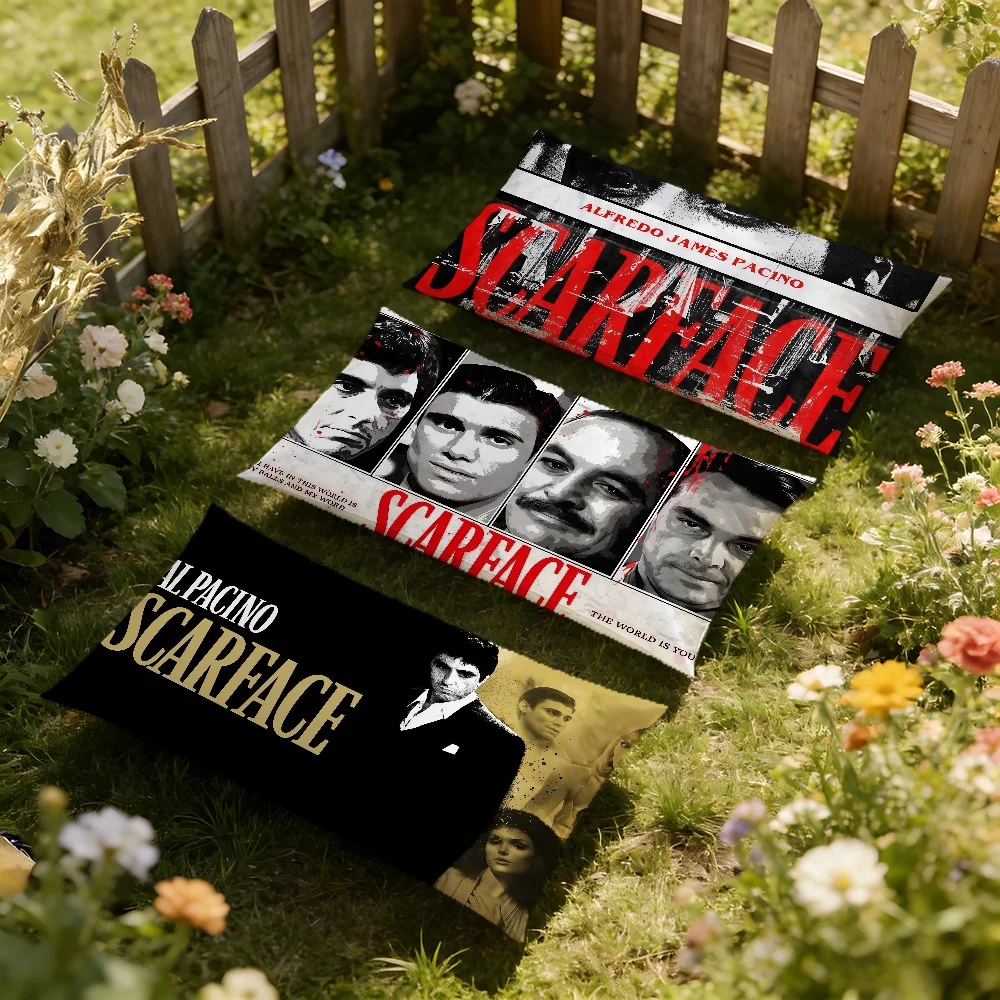 S-Scarface-E movie money cushion cover Rectangle Pillow Cover Home Sofa living Room Dorm bedside hogar Pillowcase party gift