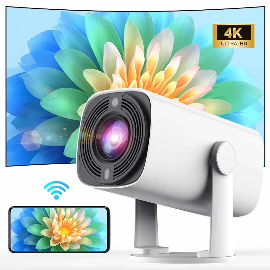 

K2N Mini Projector Portable 4K Support with 270° Rotatable Auto Keystone Native 1080P 22000 Lumens Home Cinema pro
