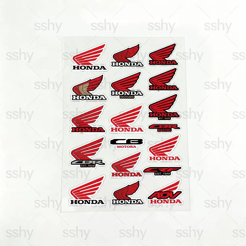 

FOR HONDA HRC H WING Waterproof Reflective Motorbike Stickers Easy Peel Removable Decals for Motorcycle Car