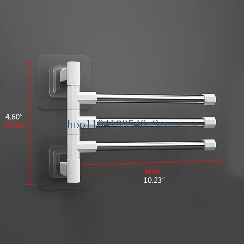 

02DC Настенная вешалка для полотенец Вешалка для полотенец Вешалка для полотенец, вращение на 180 ° для ванной комнаты и кухни