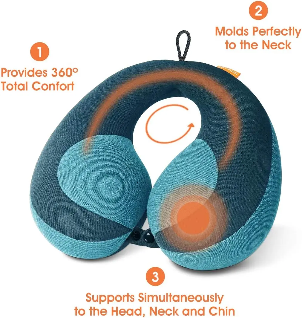 Kids Travel Pillow for Chin Neck Support, Portable Soft U-Shaped Neck Pillow in the Car seat, Airplane or Pram - Stop Toddler's