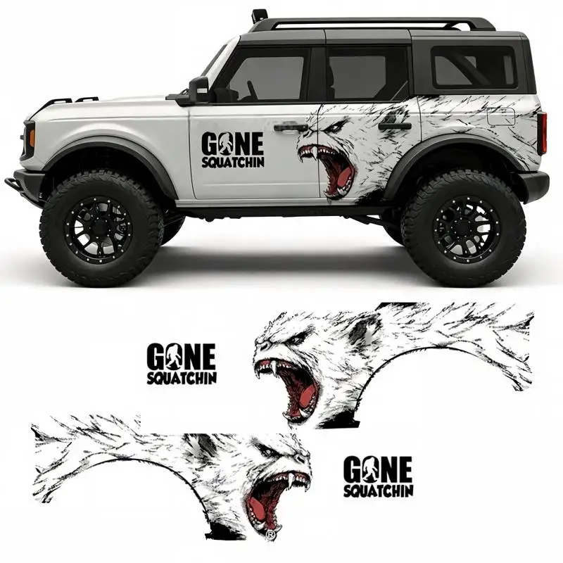 For Tank 300 Bronco Big Foot Monster Car Sticker Side Body Stripe Decal Racing Strip Auto Exterior Off-Road Modification Accesso