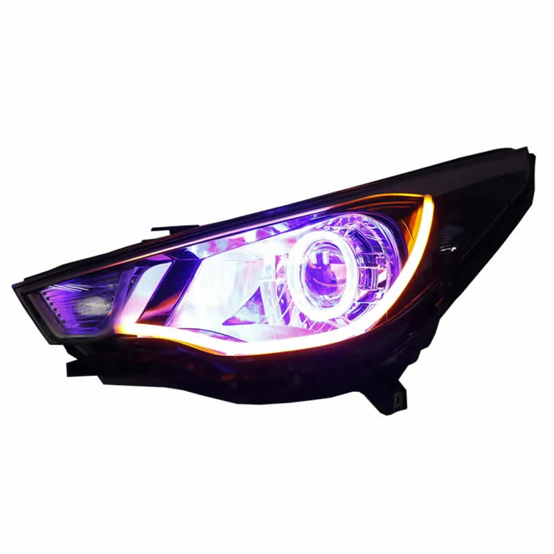 Customized Full LED Headlights For Hyundai Verna 2017-2021 Bi-xenon Projector Lens Front Lamps With DRL