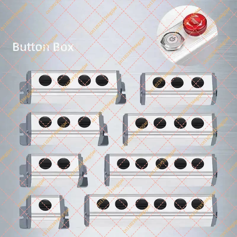 16-22mm Aluminium Protective Box for Push Button Switch IP67 Waterproof, 1-4 Holes Single Row Industrial Replacement Part