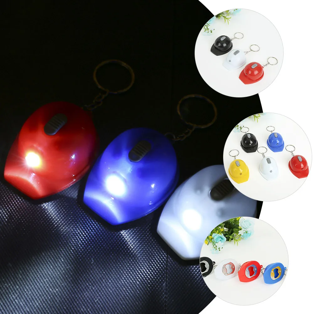 

10pcs Mini Flashlight Keychain Plastic LED Light Construction Birthday Gifts Mixed Colors Outdoor Use