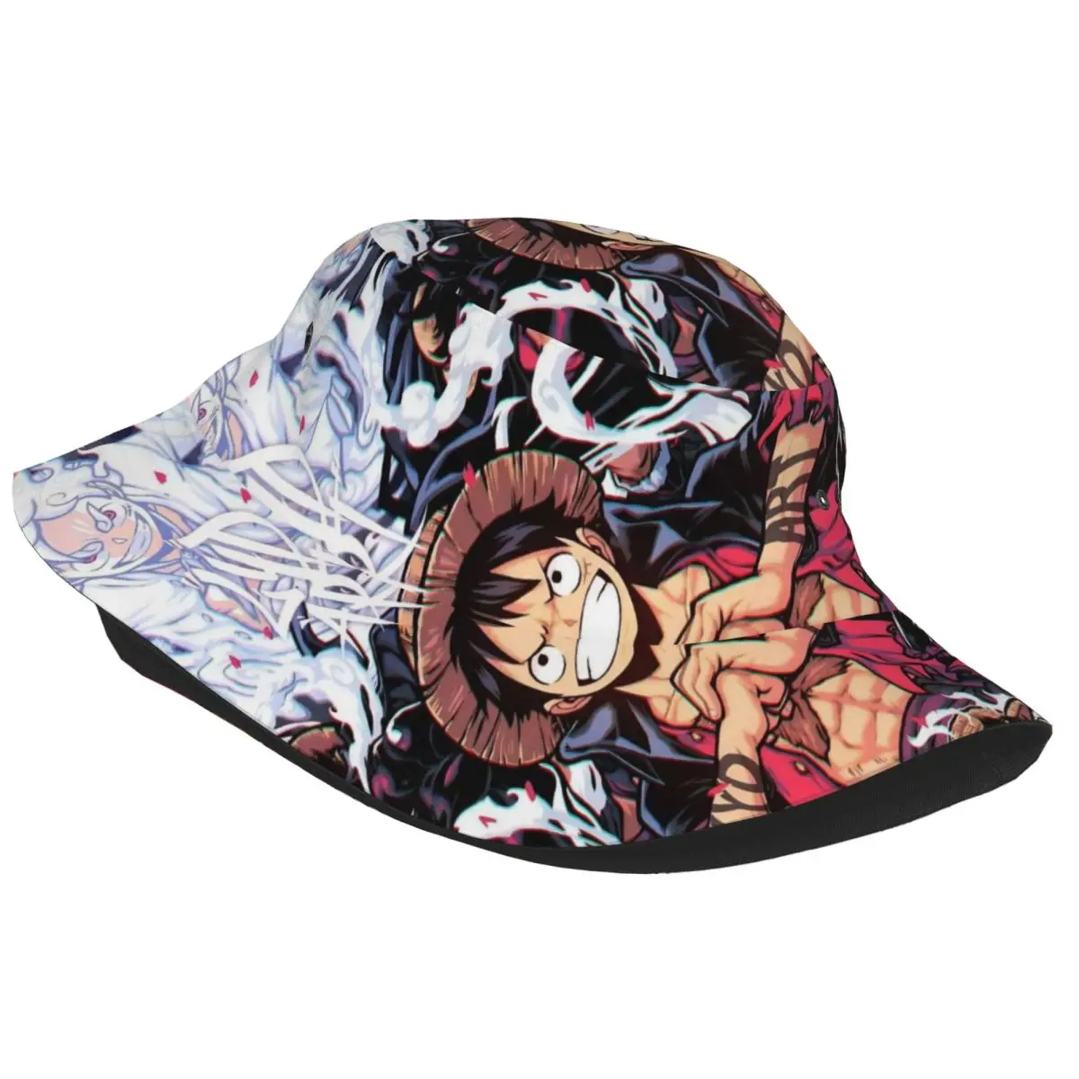 Spring Picnic Headwear One Piece Anime Stuff Bucket Hat Unique Girl Hot Sun Hat Monkey D.Luffy Session Hats Fishing Hat Outdoor