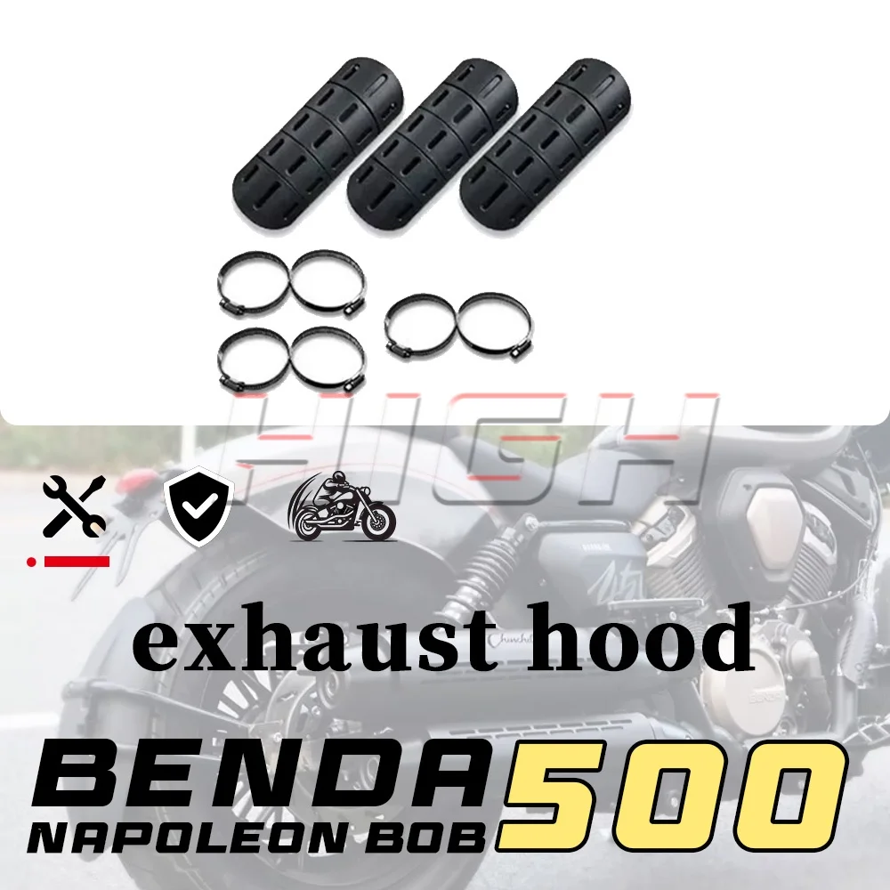 For Benda NapoleonBOB 500 Chinchilla 500 Black Heat-Resistant Exhaust Cover for 500 Chinchilla 500 Napoleon Bob