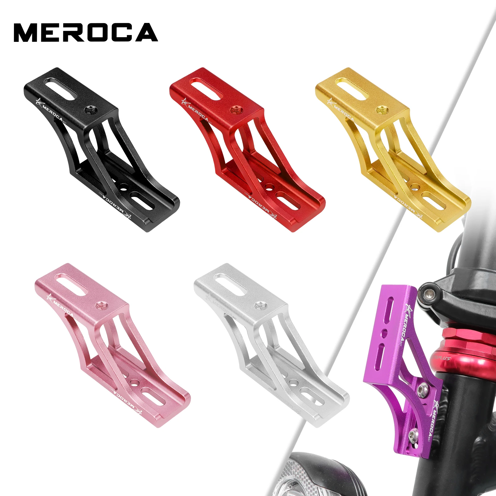 Meroca Folding Bicycle Front Bag Raised Base Aluminum Alloy Front Carrier Mount Adapter Raiser For Dahon Brompton Winter Cycling