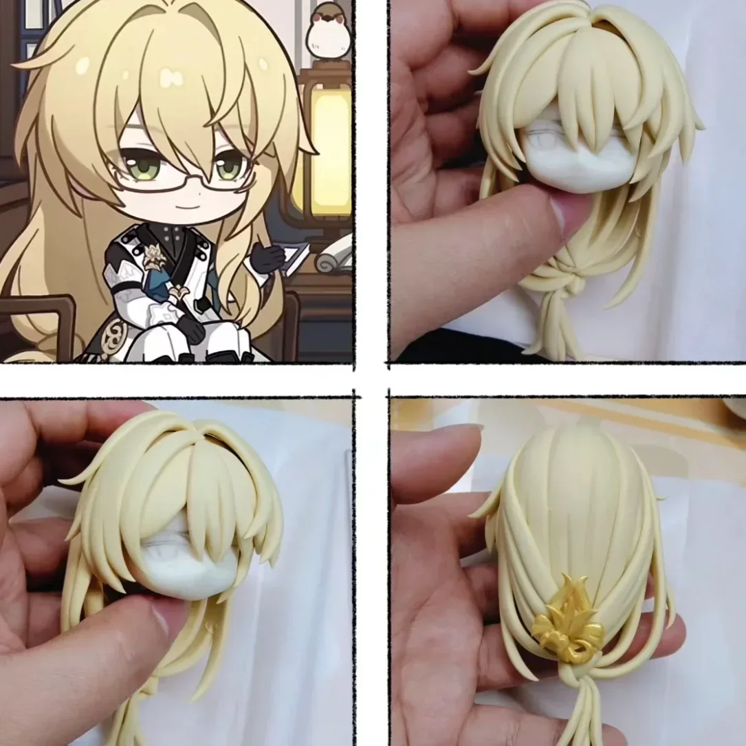 Cabelo personalizado Cabeça Ultra Light Clay, Produto artesanal, Produto personalizado, Jogo de Anime, Cosplay Toy Acessórios, Gsc Ob11 e Ob22