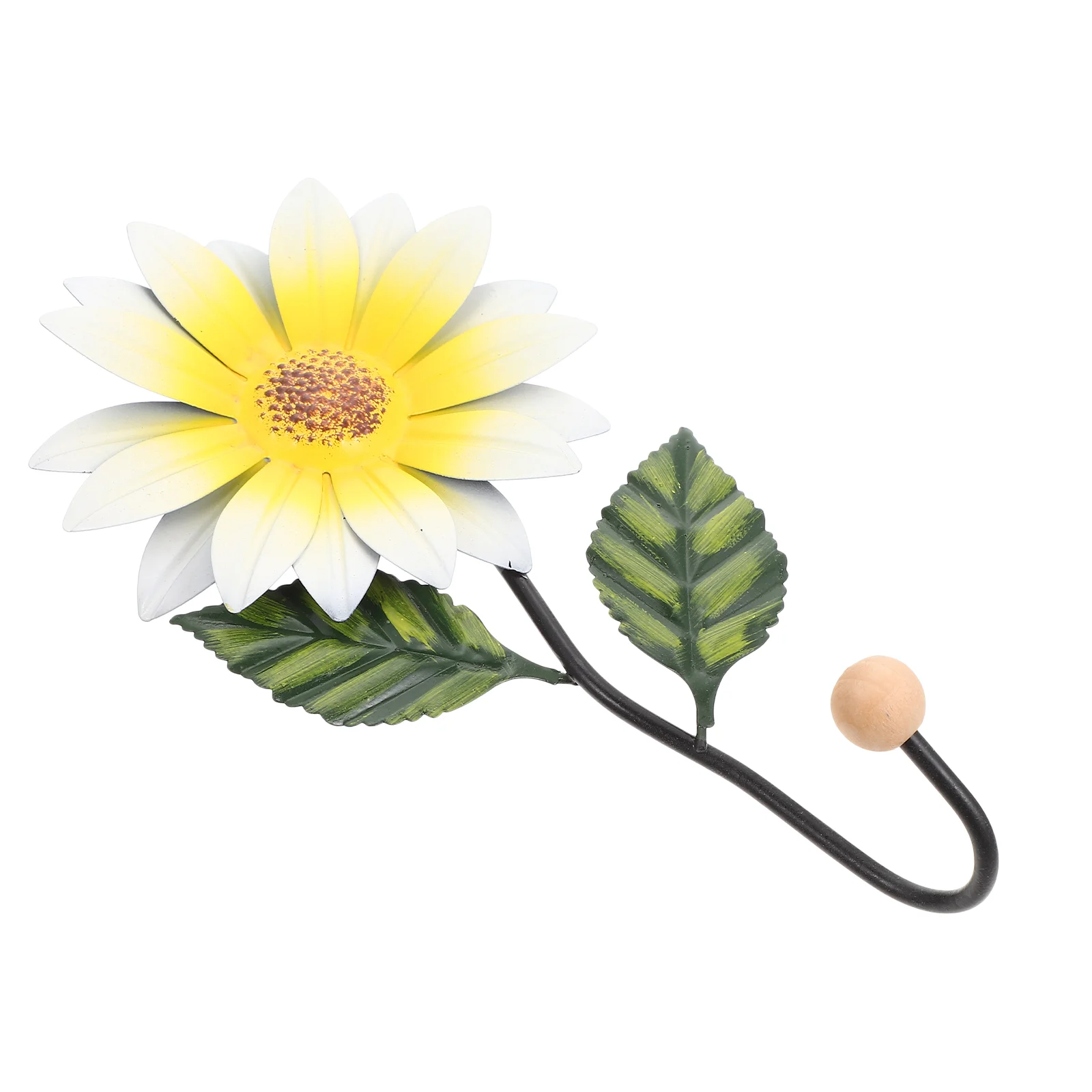 Wall Hangers for Clothes Small Daisy Hanging Decor Iron Flower Sunflower Hook Pink Wooden