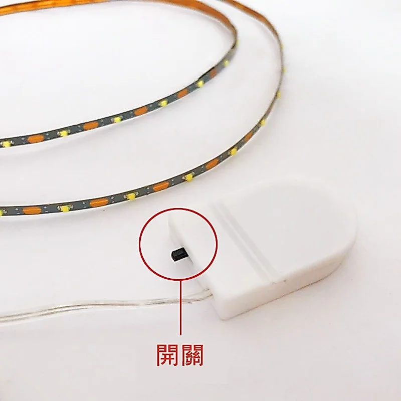 1-meter LED light strip 3V.25mm bare board/sleeve waterproof ultra-thin self-adhesive tape button battery version portable LED l