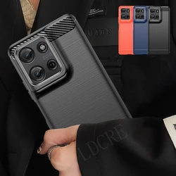 For Moto G75 Case Cover Moto G75 Capas New Carbon Fiber Phone Bumper Back Shockproof Soft TPU Fundas Motorola Moto G75 5G