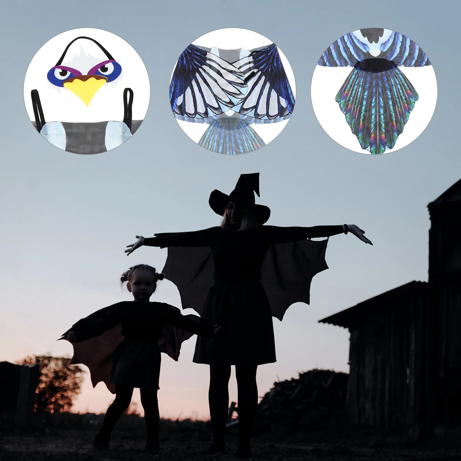 

1 set Eagle Wing Kids Costume Party Accessory Cosplay Performance Prop Decorative Wing-Shaped Ornament Halloween