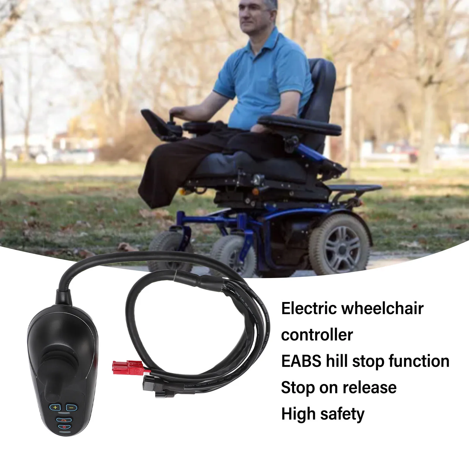 Electric Wheelchair Controller Electric Wheelchair Joystick Controller 24V DC Accessory Electronic Wheelchair Controller