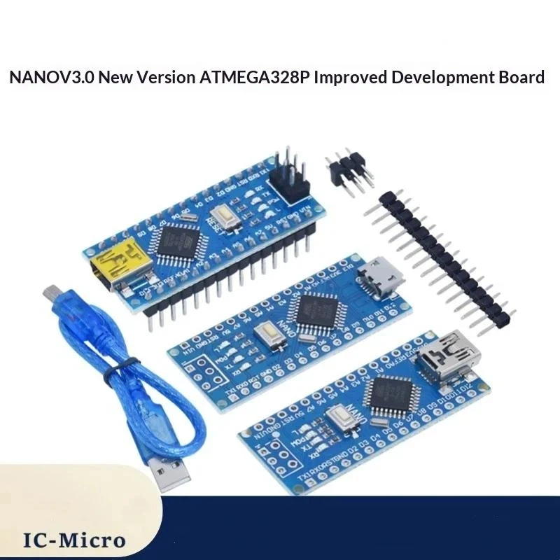Mini / Type-C / Micro USB Nano 3.0 With The Bootloader Compatible Nano Controller For CH340 USB Driver 16Mhz ATMEGA328P