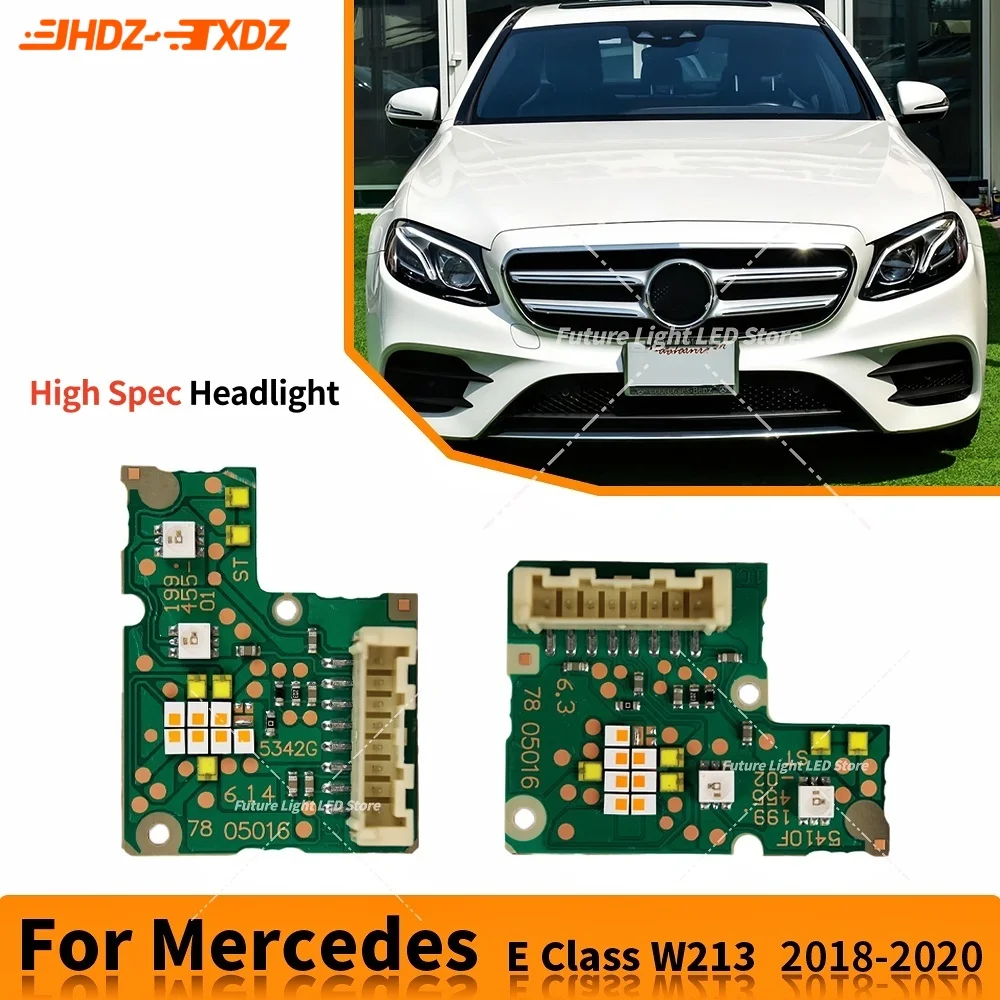 

Белый светодиодный модуль дневных ходовых огней для Mercedes W213 E-класса E200 E300 2018-2020, чипы DRL для фар Multibeam, источник света