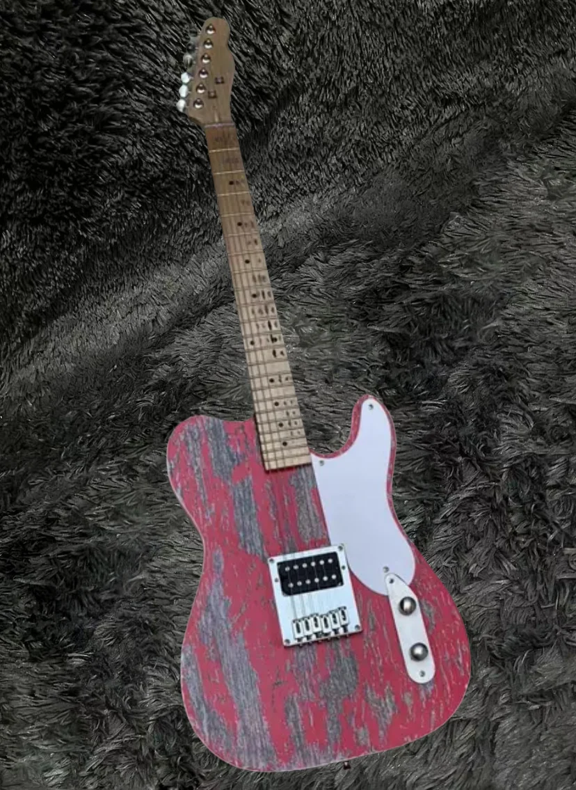 Rare Dusty Hill BillyGibbons John Bolin Peeler Red Relic Electric Guitar Chrome Hardware White Pickguard Vintage Tuners