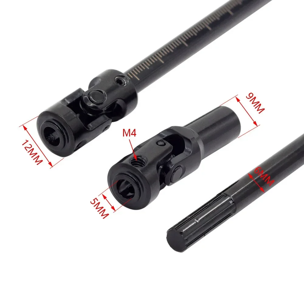 スチール製68-229mmカットトゥレングスドライブシャフトユニバーサルジョイントドライブシャフト、1/10 RCクローラーLCGリグ、スポーツスケーラー、キャプラSCX10 Pro用