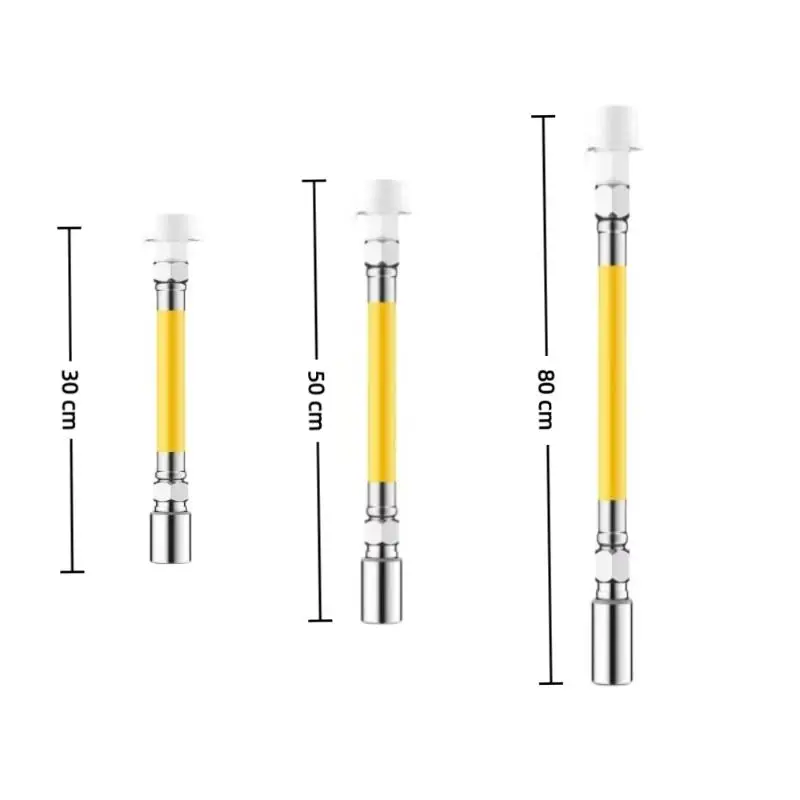 

【SA】【YA】1Pcs Adjust Stainless Steel Splashproof Free Bending Faucet Extension Tube 1 Mode Faucet Extension Extender