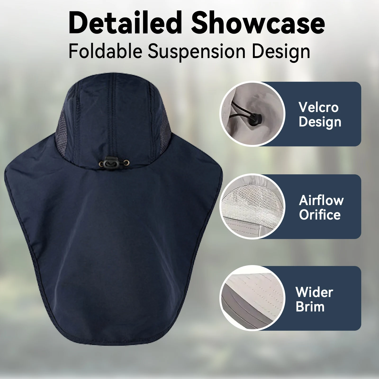 야외 자외선 차단 넥 플랩이 있는 넓은 챙 통기성 메쉬 - Camping Outdoor Quick Drying Sun Neck Protection Cap Hat 리뷰 및 가격