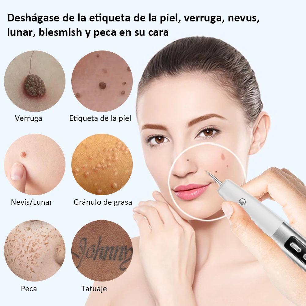 Laser Plasma Pen Skin Tag Remover Face Black Dot Spots Blemish Mole Wart Remover Freckle Eliminator Pimples Nevus Removal Pen