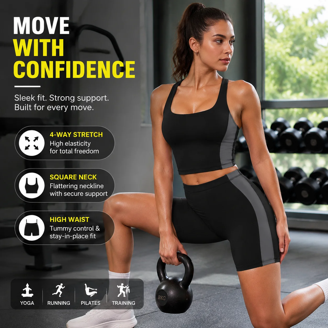 Conjunto de Yoga Feminino: Top - Pilates Yoga Video avaliação e preço