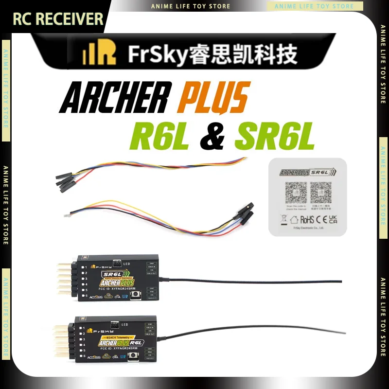 

FrSky RC Receiver Archer Plus R6L SR6L 2.4G 6 CH ACCESS & ACCST D16 For RC Aircraft Fixed Wing OTA IPEX1 DIY Parts