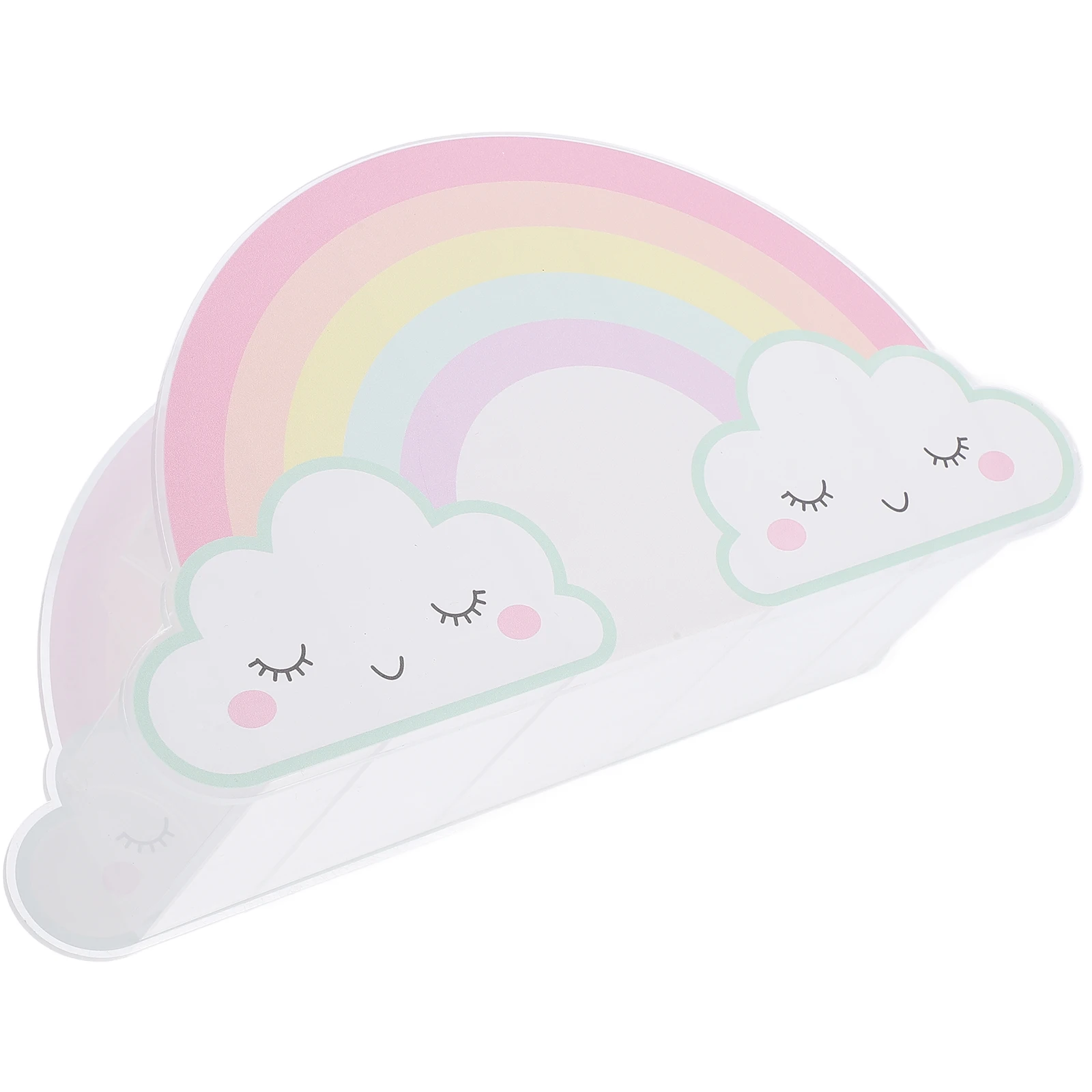 

Compact Rainbow Pencil Holder Desk Organizer ABS Plastic Pen Container Decorative Storage Organizer for Office Classroom Home