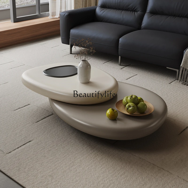 

*Cobble rotating coffee table short Italian living room home creative special-shaped small apartment coffee table