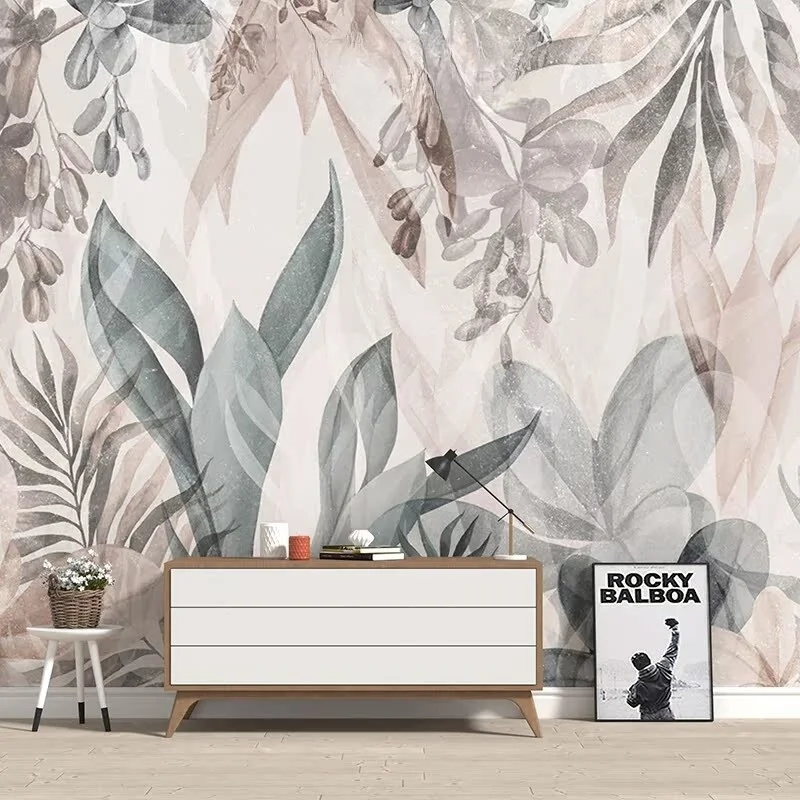 Custom Mural Wallpaper European Style Abstract Retro Tropical Rain Forest Plant Scenery Photo Painting Living Room 3d Wallpaper
