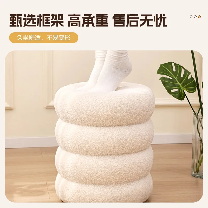 Small Stool Household Low Stool, Living Room Sofa Footrest Footstool Coffee Table Doorstep Shoe Changing Stools & Ottomans