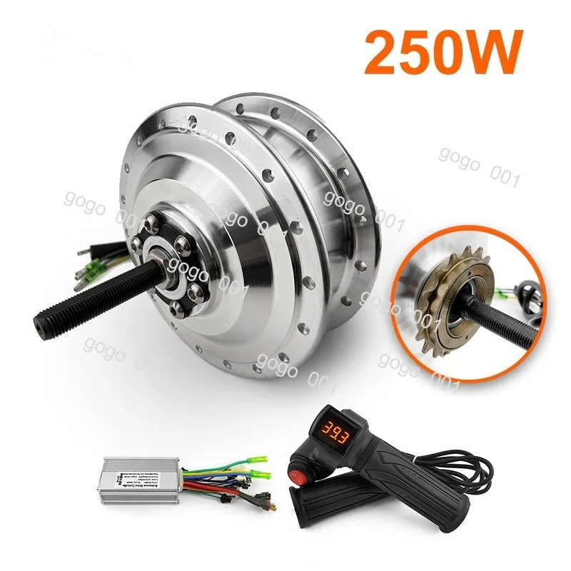 24V 36V 250W Single Speed Hub Motor Conversion Kit Throttle Grip for Electric Bike E Scooter