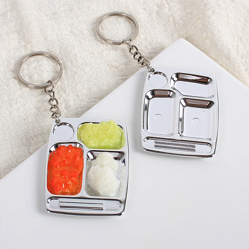 Mini Dinner Plate Fast Food Model Food Play Dollhouse Miniature Scene Accessories Keychain Simulation Home Decor Decorations
