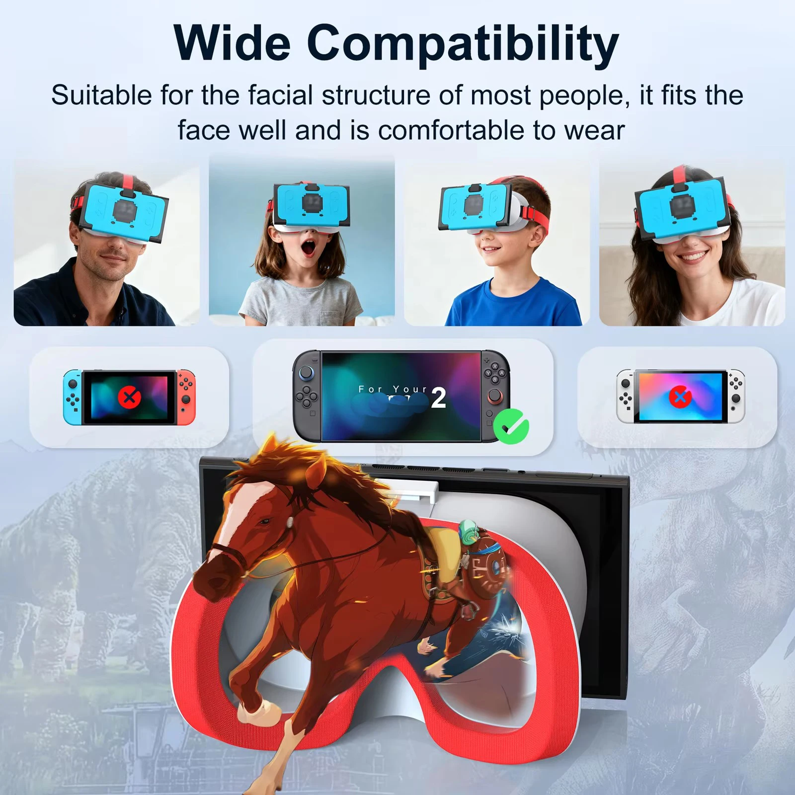 3D VR (Virtual Reality) Glasses Switch 2 VR Labo Goggles Headset for Nintendo Switch 2 Game Accessories Adjustable Distance VR